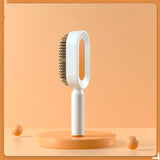 Self Cleaning Hair Brush For Women One-key Cleaning Hair Loss Airbag Massage Scalp Comb Anti-Static Hairbrush - Heritage cosmetics and beauty care