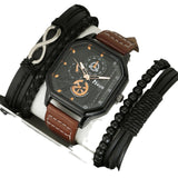 Double-layer Square Shell Casual Men's Watch Suit - Heritage cosmetics and beauty care