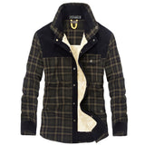 Winter Jacket Men Thicken Warm Fleece Jackets Coats Pure Cotton Plaid Jacket Military Clothes - Heritage cosmetics and beauty care