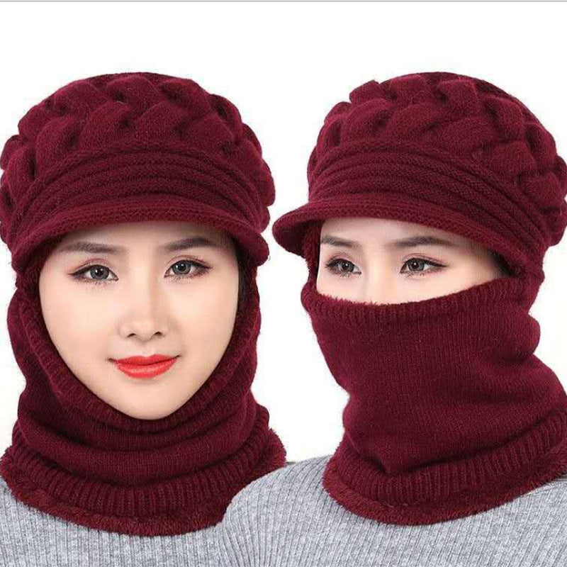 Autumn And Winter Outdoor Plus Velvet Warm Knitted Woolen Hat - Heritage cosmetics and beauty care