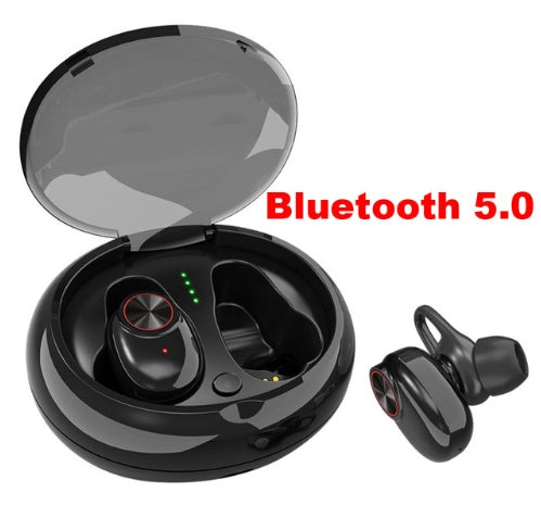 Dual Bluetooth 5.0 Headset Earphone Wireless Earbud with Handsfree Stereo Music QI-Enabled With Charging Box IPX5 Waterproof Heritage cosmetics and beauty care