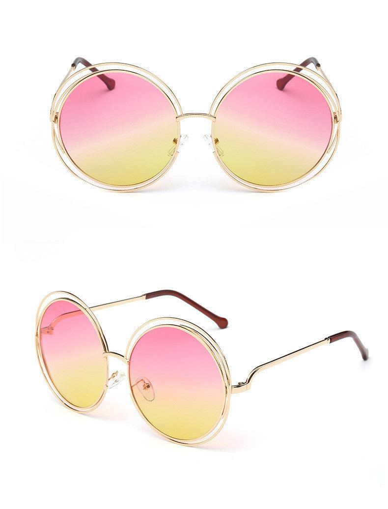 Round metal cutout sunglasses - Heritage cosmetics and beauty care