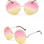 Round metal cutout sunglasses - Heritage cosmetics and beauty care