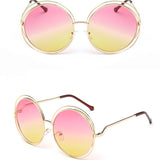 Round metal cutout sunglasses - Heritage cosmetics and beauty care