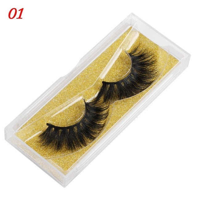 100% Mink Eyelashes 25mm Wispy Fluffy Fake Lashes - Heritage cosmetics and beauty care