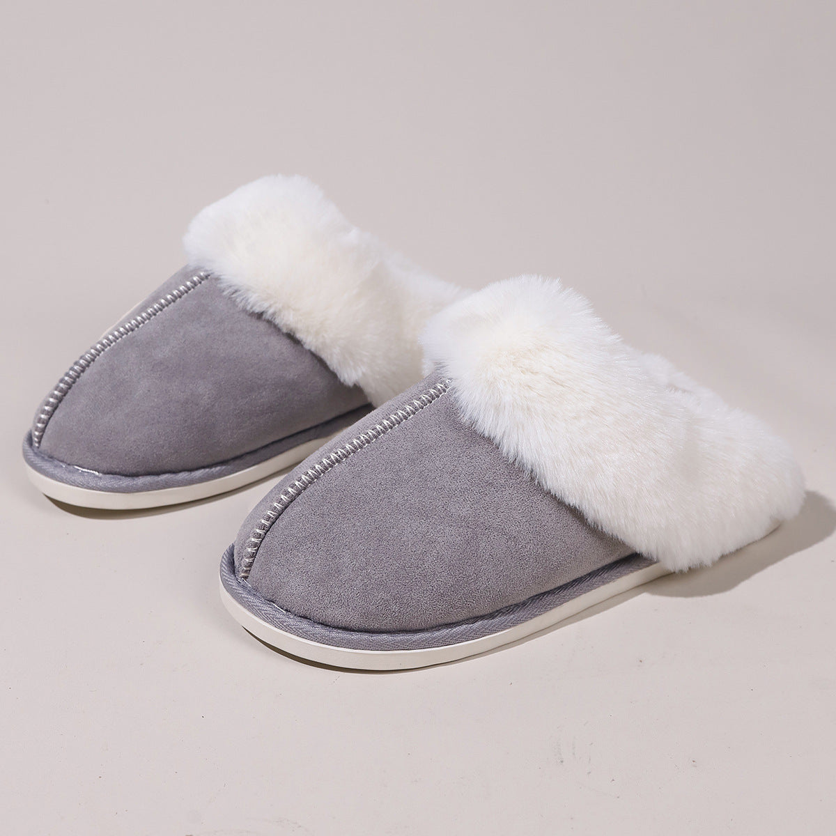 Fluffy Slippers Autumn Winter Home Indoor Cotton Slippers Warm Slugged Bottom Home Heritage cosmetics and beauty care