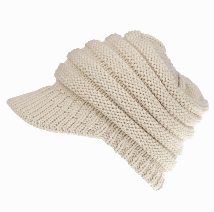 Women Ponytail Beanies Autumn Winter Hats Female Soft Knitting Caps Warm Ladies Skullies - Heritage cosmetics and beauty care