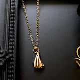 18K Gold & Small Plated Ghost Ghost Pendant Necklace - Heritage cosmetics and beauty care