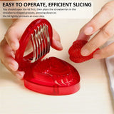 Red Strawberry Slicer Plastic Fruit Carving Tools Salad Cutter Berry Strawberry Cake Decoration Cutter Kitchen Gadgets - Heritage cosmetics and beauty care