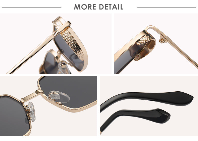 Metal Punk Square Sunglasses - Heritage cosmetics and beauty care