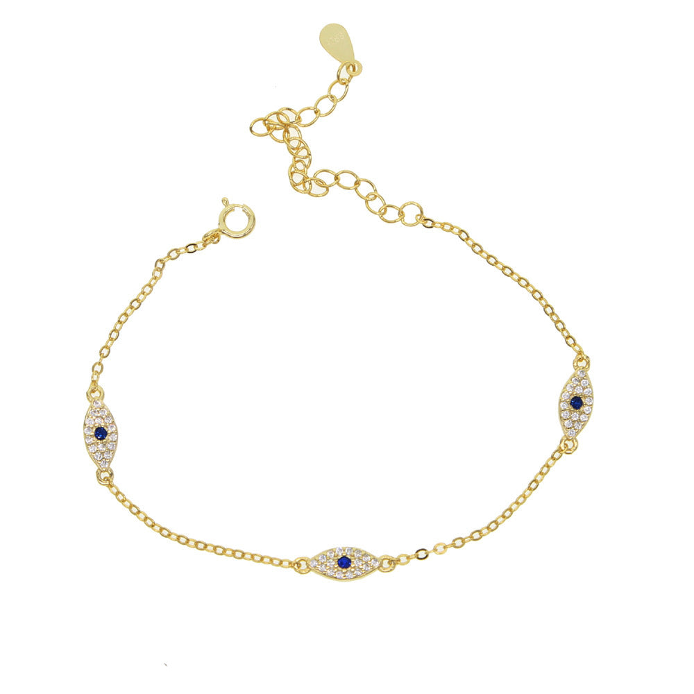 Blue Horse Eye Micro-inlaid Zircon Women's Bracelet - Heritage cosmetics and beauty care