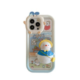 Cute School Uniform Duck Phone Case Cartoon Female Model Heritage cosmetics and beauty care