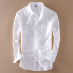 Simple White Linen Shirt For Men - Heritage cosmetics and beauty care