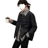 Winter All-matching Simple Stitching Women's Cotton-padded Clothing