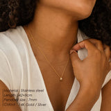 Simple Fashion Geometry Pattern Round Zircon Necklace - Heritage cosmetics and beauty care