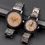 Fashion Gear Compass Turntable Steel Watch Men And Women Couple Watches - Heritage cosmetics and beauty care