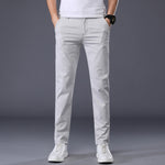 Men's Casual Elastic Slim Fit Small Straight Leg Pants - Heritage cosmetics and beauty care