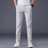 Men's Casual Elastic Slim Fit Small Straight Leg Pants - Heritage cosmetics and beauty care