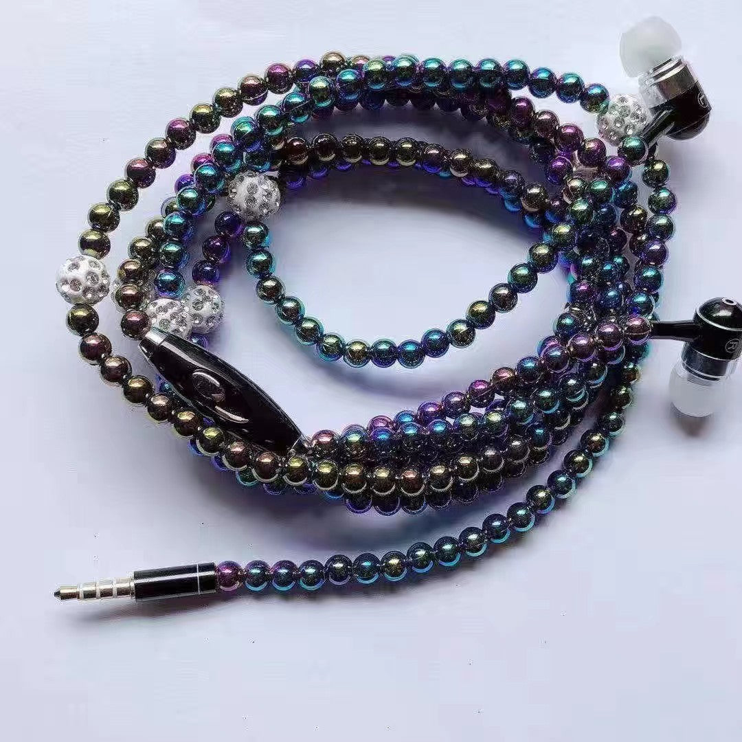 Fashion Pearl Halter Earphone Cellphone Listening To Karaoke And Answering Phone Calls Heritage cosmetics and beauty care