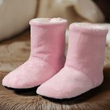 Thickened Fleece-lined Warm Floor Boots Mid-calf