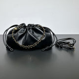 Chinese Style Crossbody Women's Bag Cowhide Lucky Bag Drawstring Clouds Heritage cosmetics and beauty care