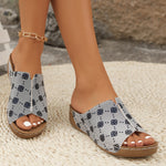 European And American Leopard Print Three-dimensional Snake Print Wedge Sandals Heritage cosmetics and beauty care