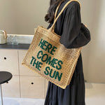 Weaving Hollow Tote Shoulder Bag Heritage cosmetics and beauty care