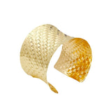 Textured Bracelet Vintage Weave Curved Opening - Heritage cosmetics and beauty care