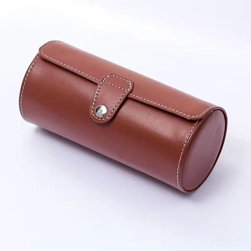 Cylinder Travel Portable Watch Tie Storage Box - Heritage cosmetics and beauty care