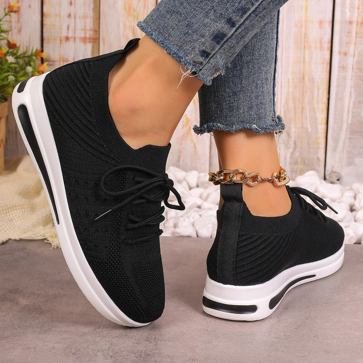 Women's Fashion Casual Fly-knit Sneakers - Heritage cosmetics and beauty care