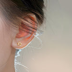 Silver Stud Earrings For Women Special-interest Design - Heritage cosmetics and beauty care