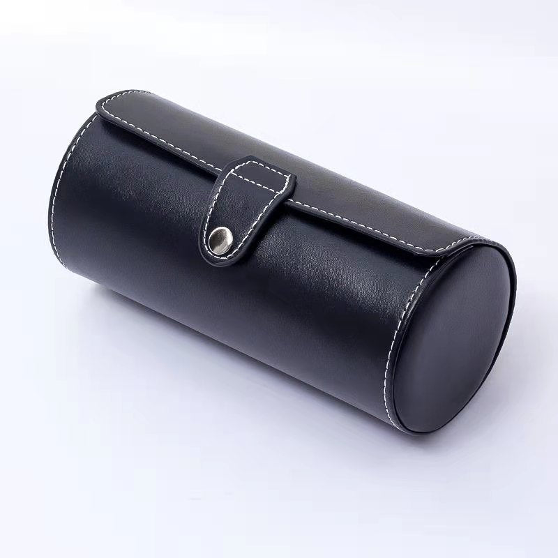 Cylinder Travel Portable Watch Tie Storage Box - Heritage cosmetics and beauty care