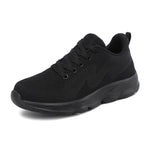 All Black Sneaker Women's Lightweight Mesh Breathable Casual Soft Bottom Running Shoes - Heritage cosmetics and beauty care