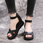 Women's Thick-soled Roman Sandals Peep Toe Casual Heritage cosmetics and beauty care