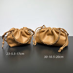 Chinese Style Crossbody Women's Bag Cowhide Lucky Bag Drawstring Clouds Heritage cosmetics and beauty care