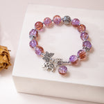 Chinese Style Butterfly Cracked Cystal Bracelet Gradient Beads Antique Silver Ladies - Heritage cosmetics and beauty care