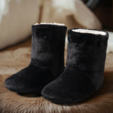 Thickened Fleece-lined Warm Floor Boots Mid-calf