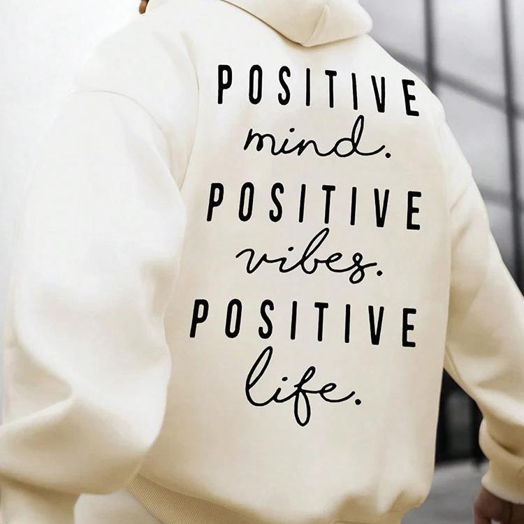 Fall Winter Fashion English Letter Print Hoodie