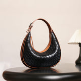 Design Niche Genuine Leather Bag Women's Woven Heritage cosmetics and beauty care