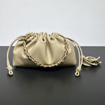 Chinese Style Crossbody Women's Bag Cowhide Lucky Bag Drawstring Clouds Heritage cosmetics and beauty care