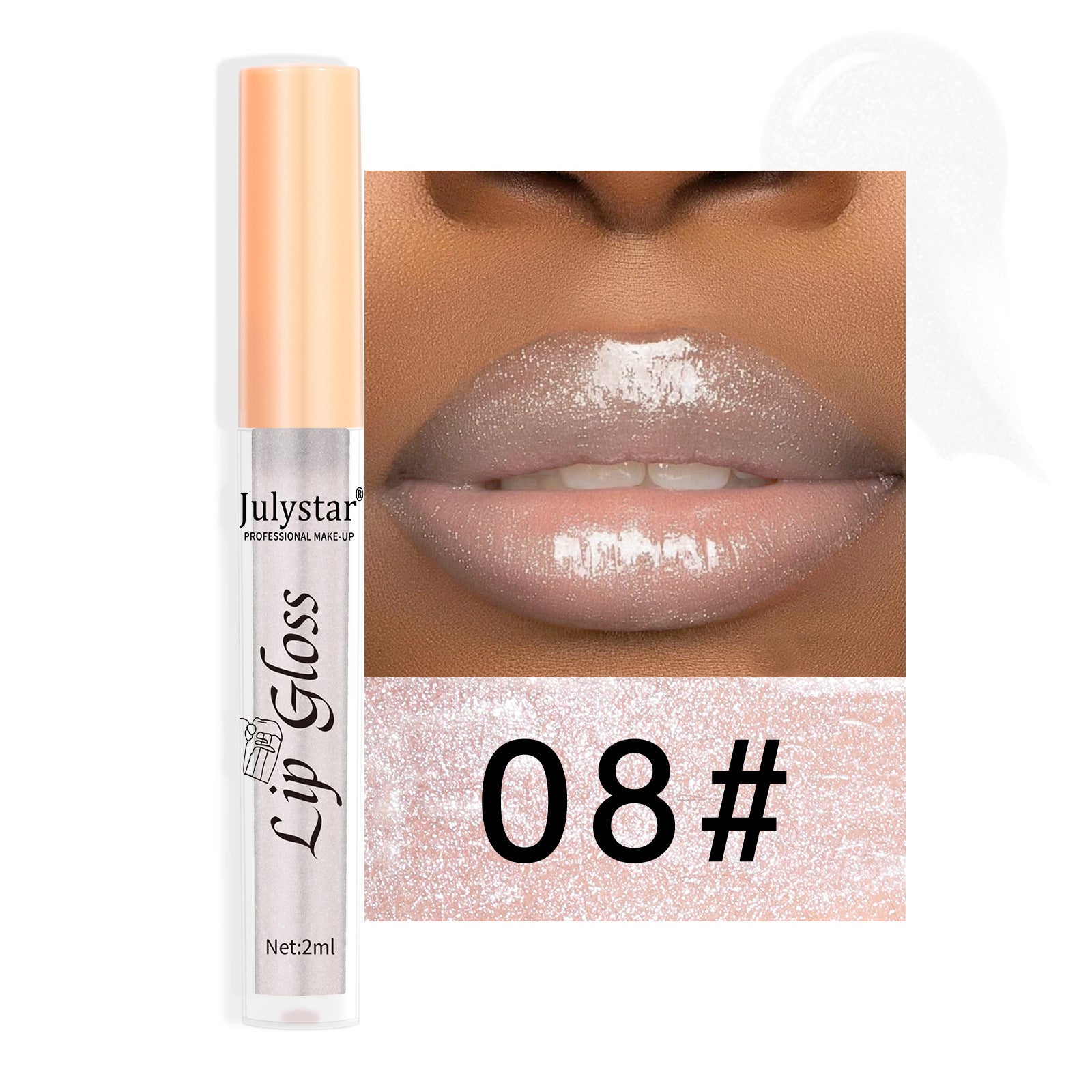 Makeup Lip 8-color Pearlescent Lip Gloss European And American Lip And Cheek Dual-use Lipstick Easy To Color No Stain On Cup - Heritage cosmetics and beauty care