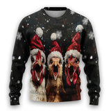 Penguin Pattern Sports Round Neck Christmas Atmosphere