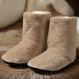 Thickened Fleece-lined Warm Floor Boots Mid-calf