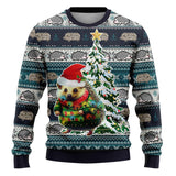 Penguin Pattern Sports Round Neck Christmas Atmosphere