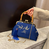 Embroidered Chinese Style Retro Portable Crossbody Bag Cheongsam Ethnic Style Heritage cosmetics and beauty care