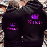 Women Hoodies King Queen Printed Sweatshirt Lovers - Heritage cosmetics and beauty care