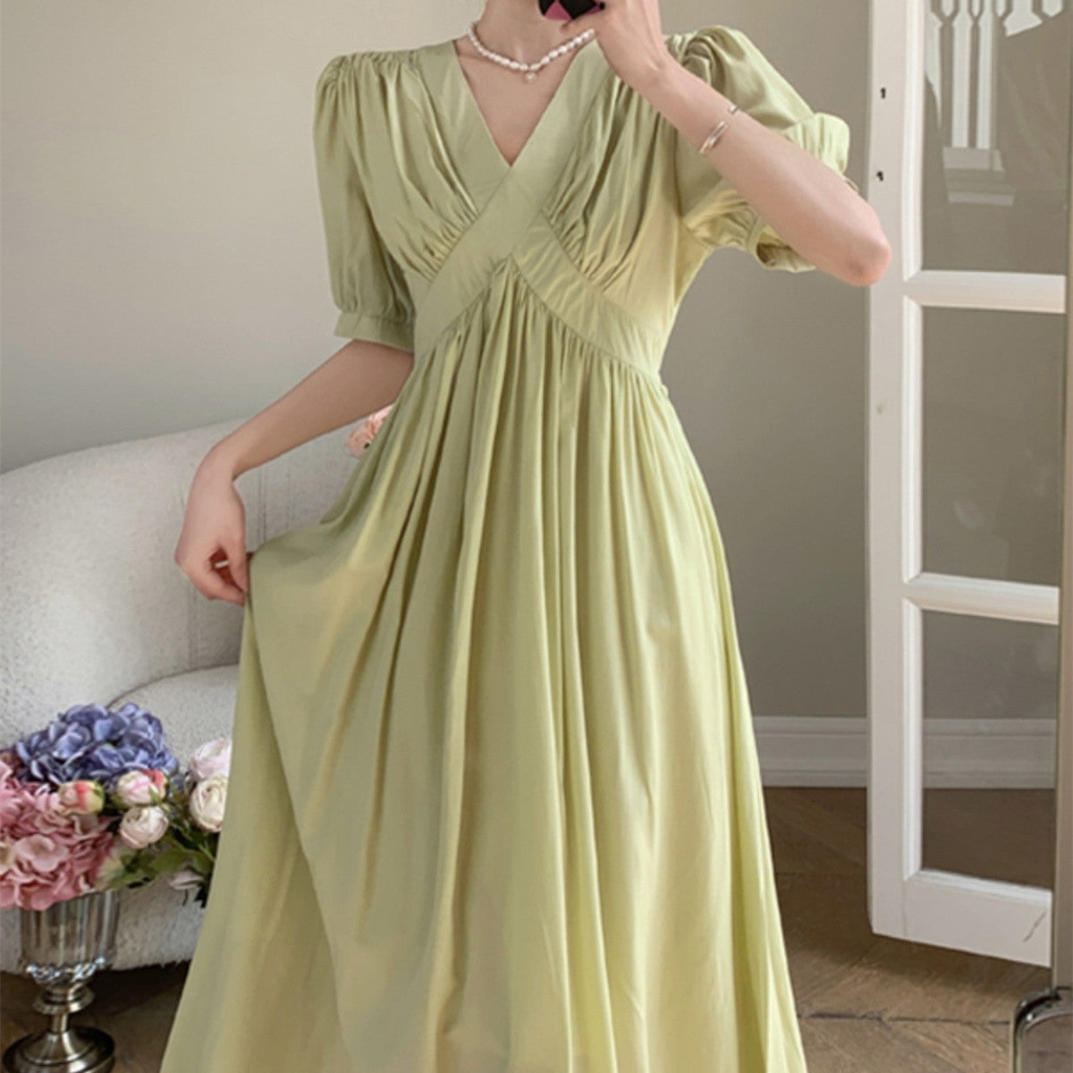 Women's Fashion Casual Temperament Thin Dresses Heritage cosmetics and beauty care