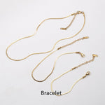 Titanium Steel Gold Plated Necklace Anklets Bracelets - Heritage cosmetics and beauty care