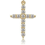 Fashion Jewelry Cross Full Diamond Crown Rotatable Necklace - Heritage cosmetics and beauty care