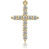 Fashion Jewelry Cross Full Diamond Crown Rotatable Necklace - Heritage cosmetics and beauty care